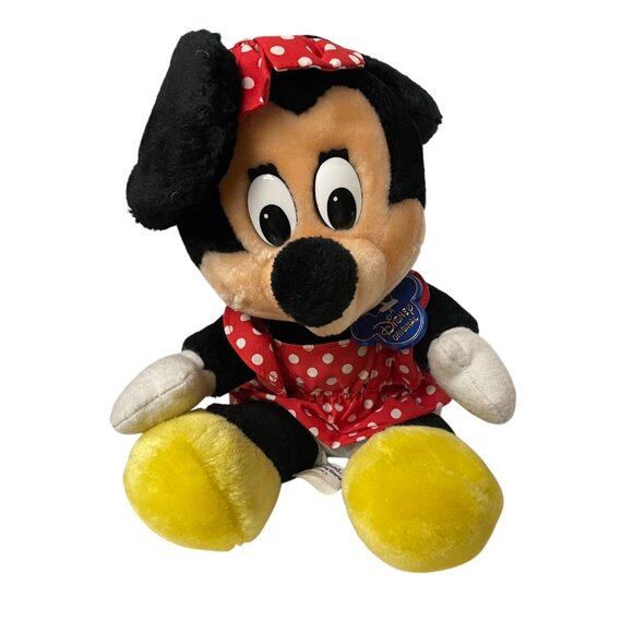 Disney Other - Disney Minnie Mouse Plush Toy Kids OS Red Polka Dot Vintage Original Medallion